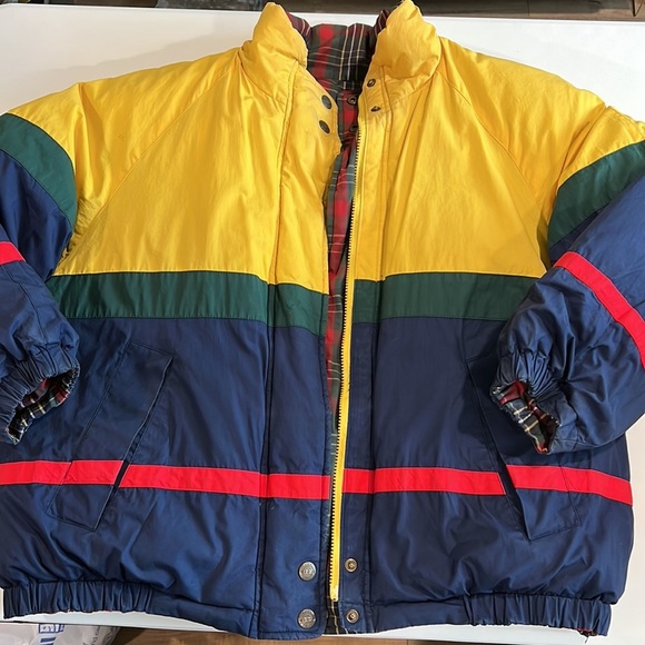 Braetan - vintage plaid, duck down puffer, M - Picture 11 of 14